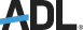Logo with stylized letters "ADL" in blue and gray.