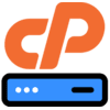 Orange cPanel logo with a server icon.
