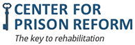Logo of Center for Prison Reform with tagline about rehabilitation.