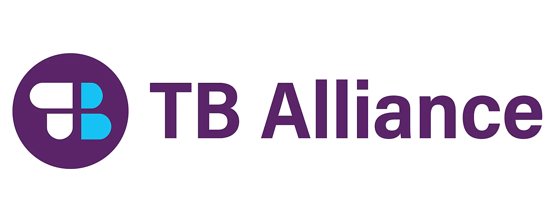 Logo with the text 'TB Alliance' in purple.