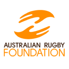 Logo of the Australian Rugby Foundation with stylized hands and text.