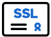 Illustration of an SSL certificate with security elements.