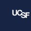 UCSF logo in white on a black background.